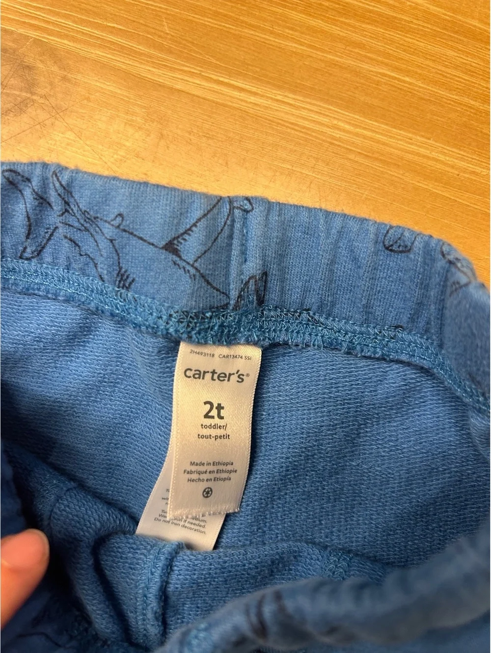 Carter's Toddler 2T Blue Shark Print Shorts